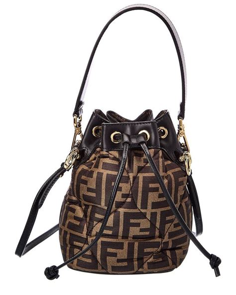 fendi mon tresor mini ff wool & leather bucket bag|Mon Tresor .